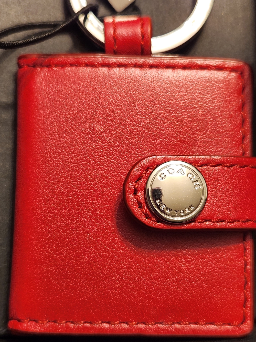 Coach Red Leather Keychain - Picture 10 of 11